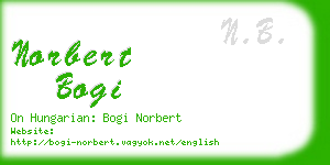 norbert bogi business card